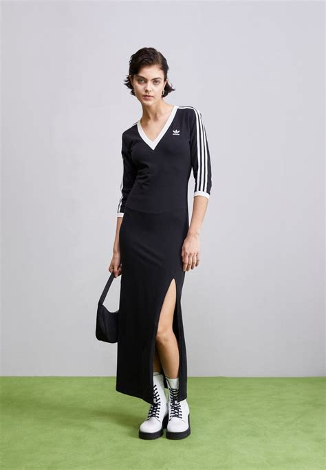 adidas adicolor maxi dress black